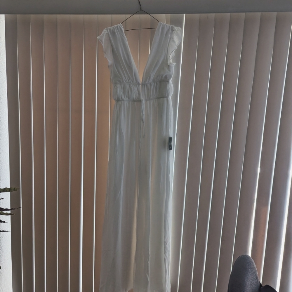 Lulu's white jumpsuit